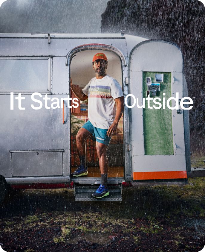 A person wearing
      Merrell footwear